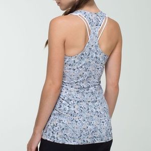 Lululemon Cool Racerback Silver Fleur Tank